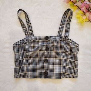 Abercrombie & Fitch plaid cropped tank